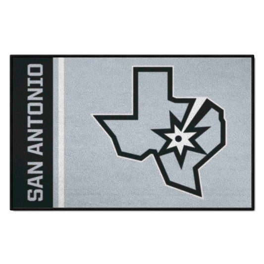 San Antonio Spurs Starter Mat Accent Rug - 19in. x 30in. Uniform Design - San Antonio Spurs