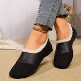 Plush-Lined Slip-Ons - Trendsi - Flyclothing LLC