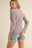 Aemi + Co Lettuce Hemline Round Neck Raglan Sleeve T-Shirt - Trendsi - Flyclothing LLC