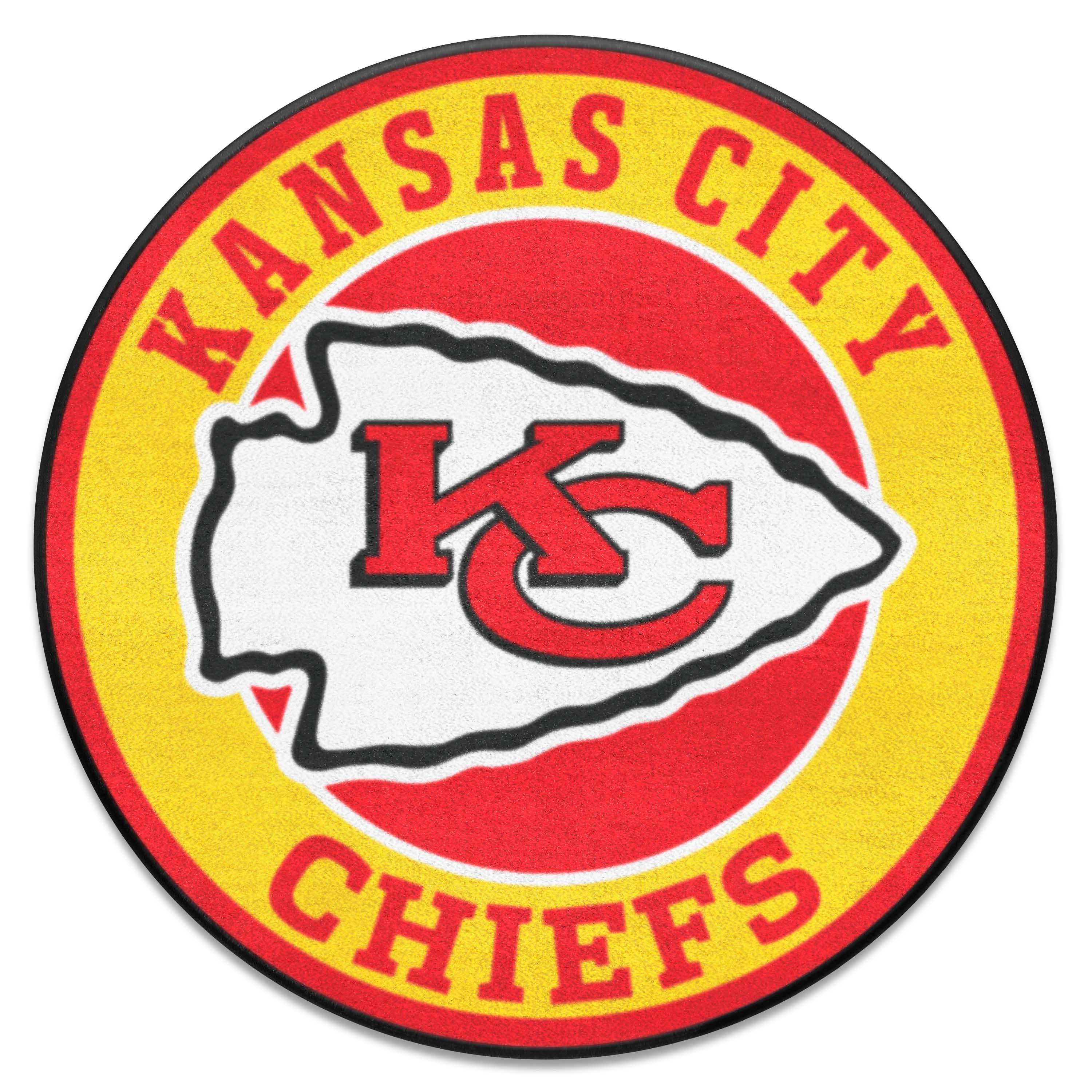Kansas City Chiefs Roundel Rug - 27in. Diameter - Kansas City Chiefs