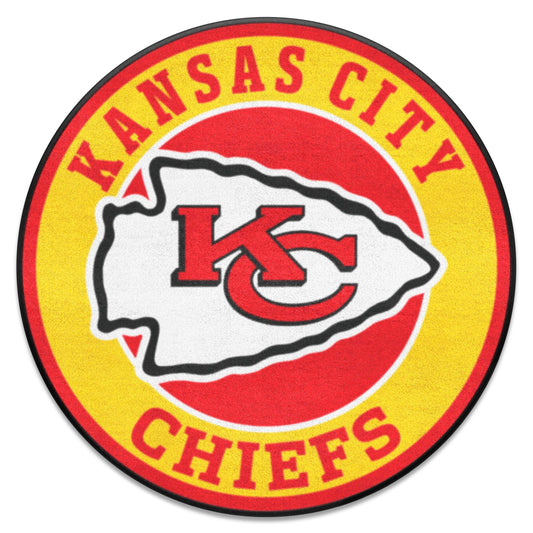 Kansas City Chiefs Roundel Rug - 27in. Diameter - Kansas City Chiefs