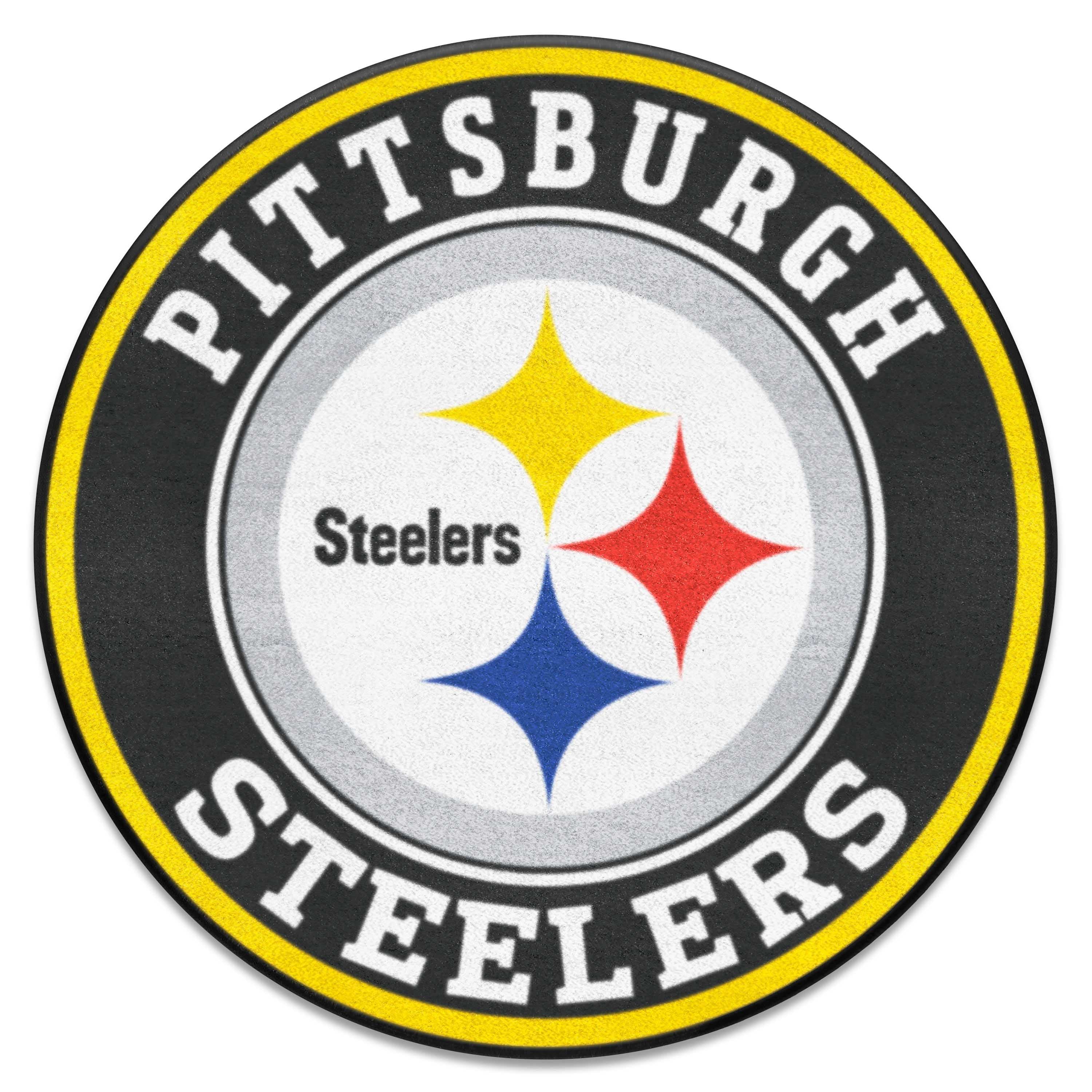 Pittsburgh Steelers Roundel Rug - 27in. Diameter - Pittsburgh Steelers