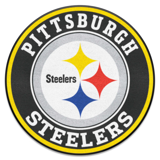 Pittsburgh Steelers Roundel Rug - 27in. Diameter - Pittsburgh Steelers