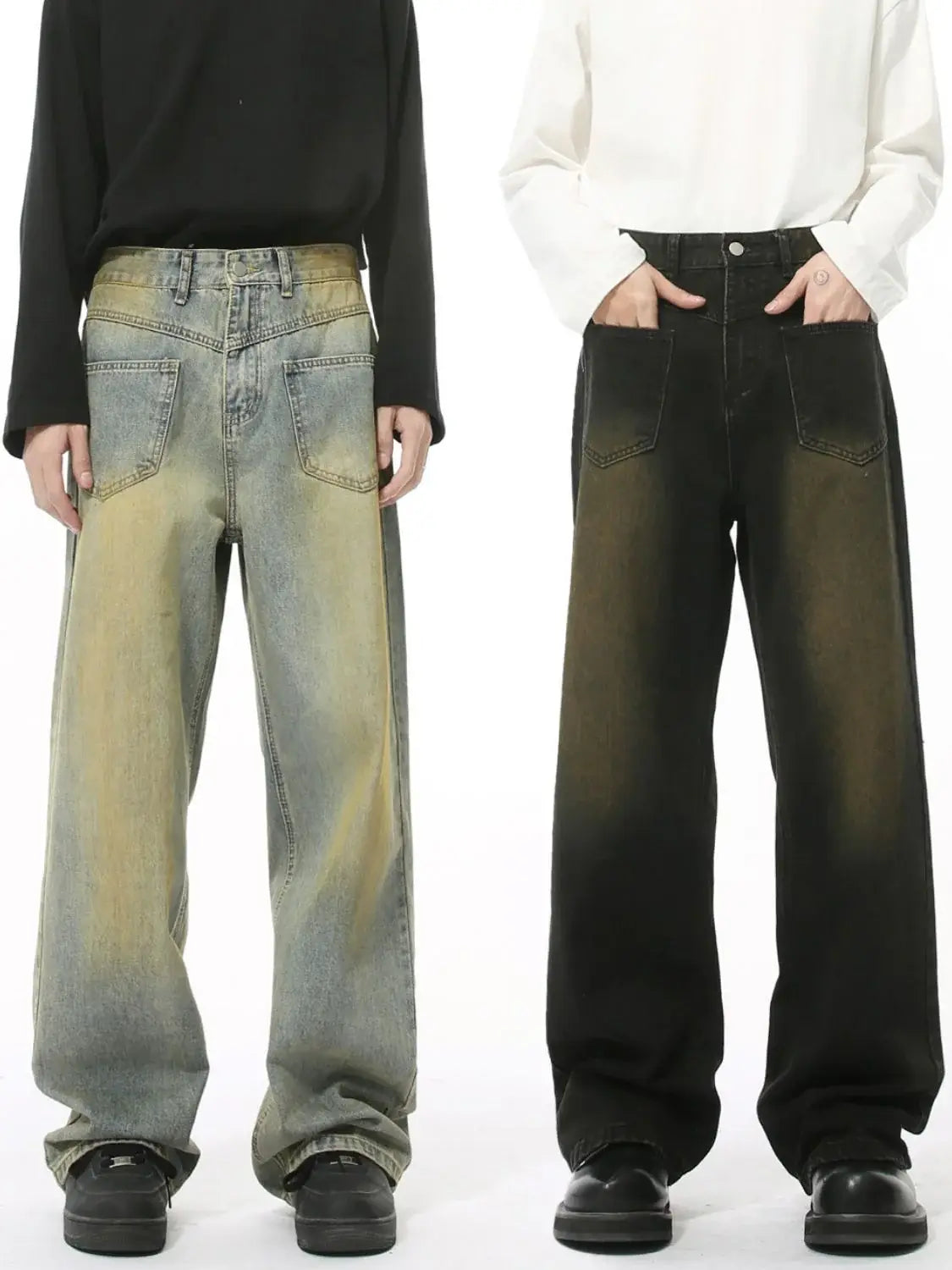Men's Distressed Backward Jeans - Trendsi - Flyclothing LLC