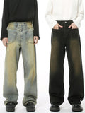 Men's Distressed Backward Jeans - Trendsi