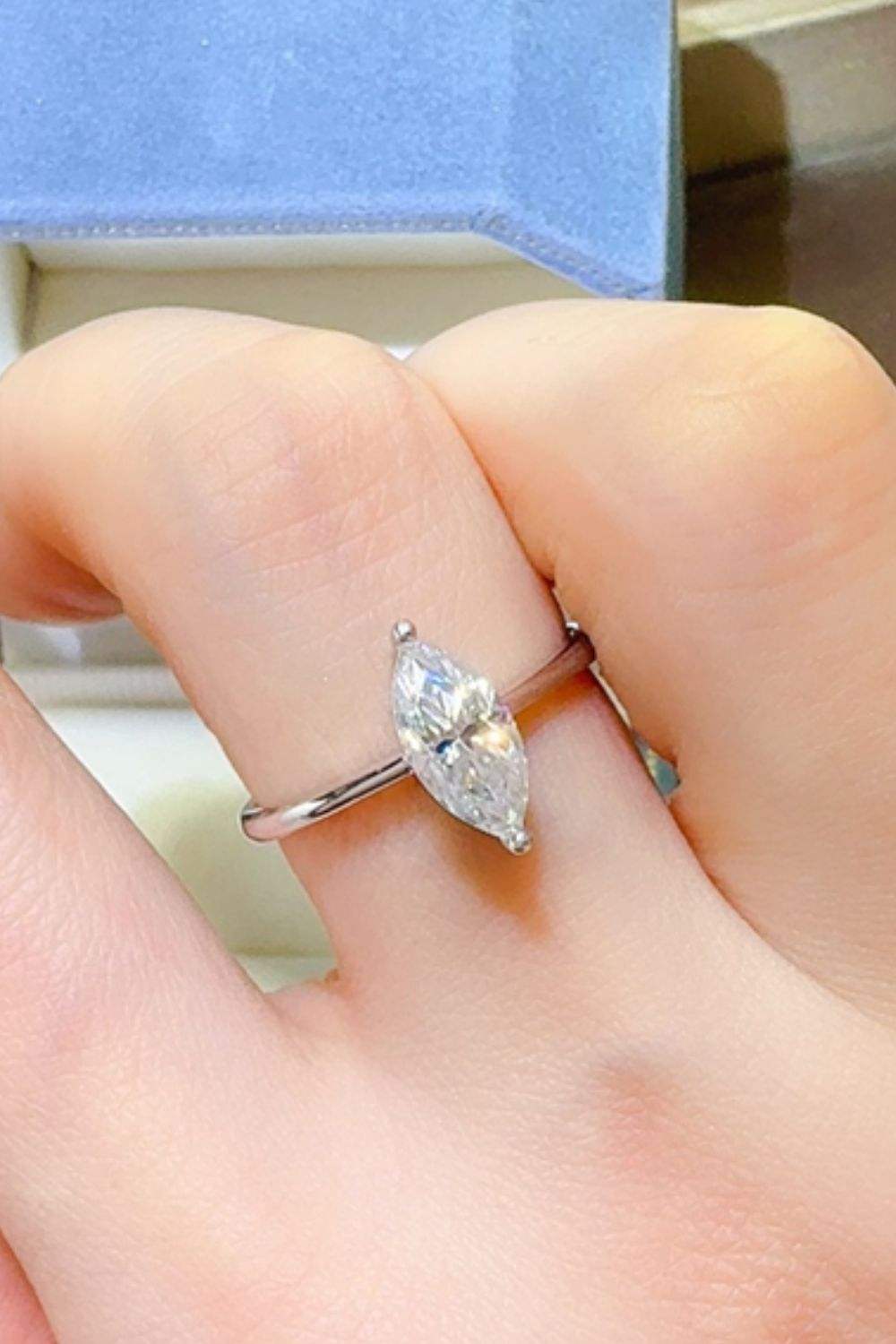 2 Carat Moissanite 925 Sterling Silver Ring - Trendsi - Flyclothing LLC
