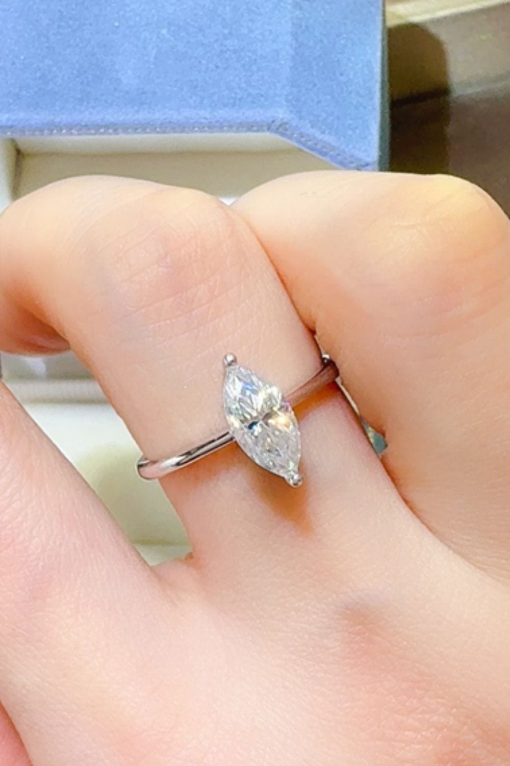 2 Carat Moissanite 925 Sterling Silver Ring - Trendsi