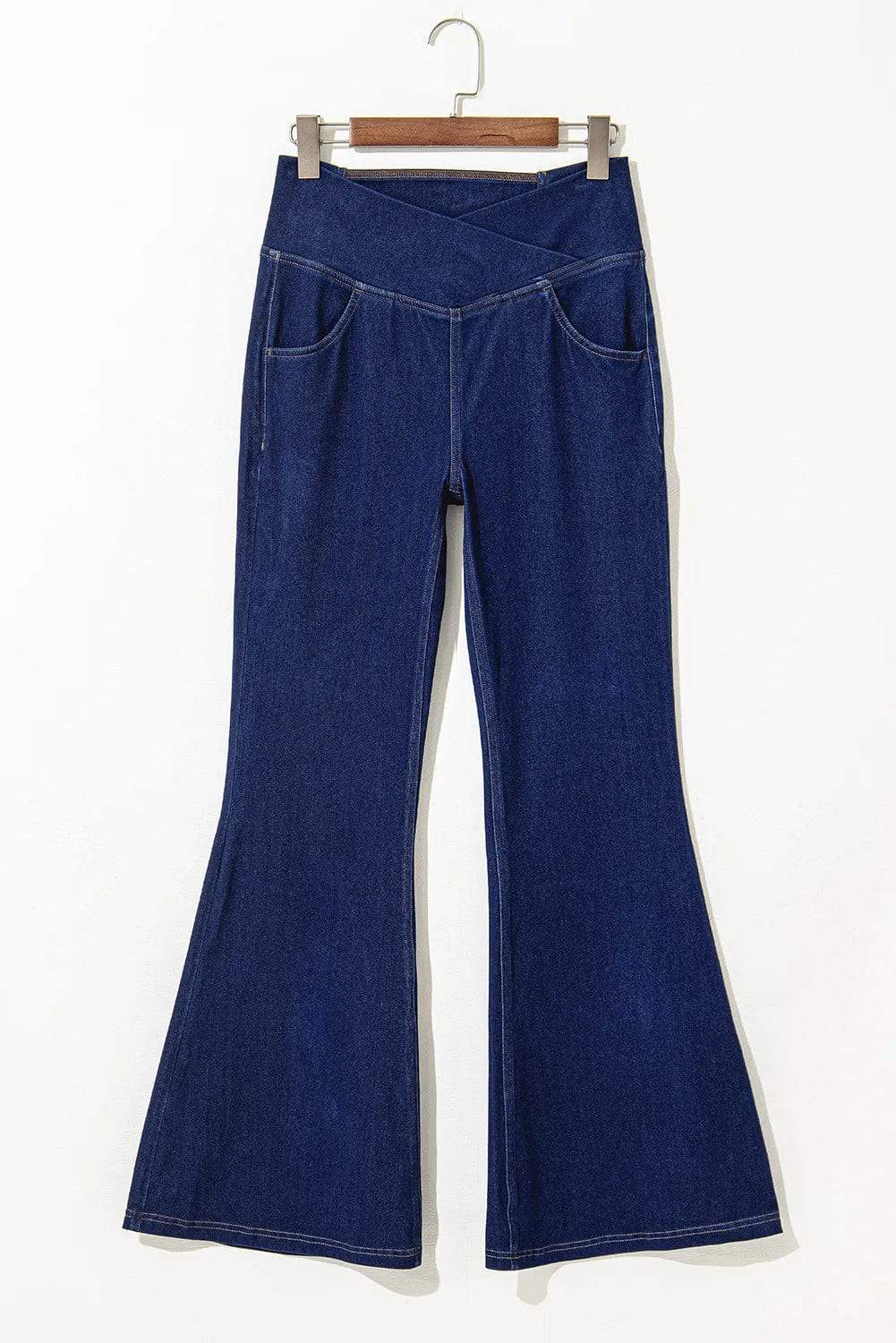 Asymmetric Waist Flare Jeans - Trendsi - Flyclothing LLC