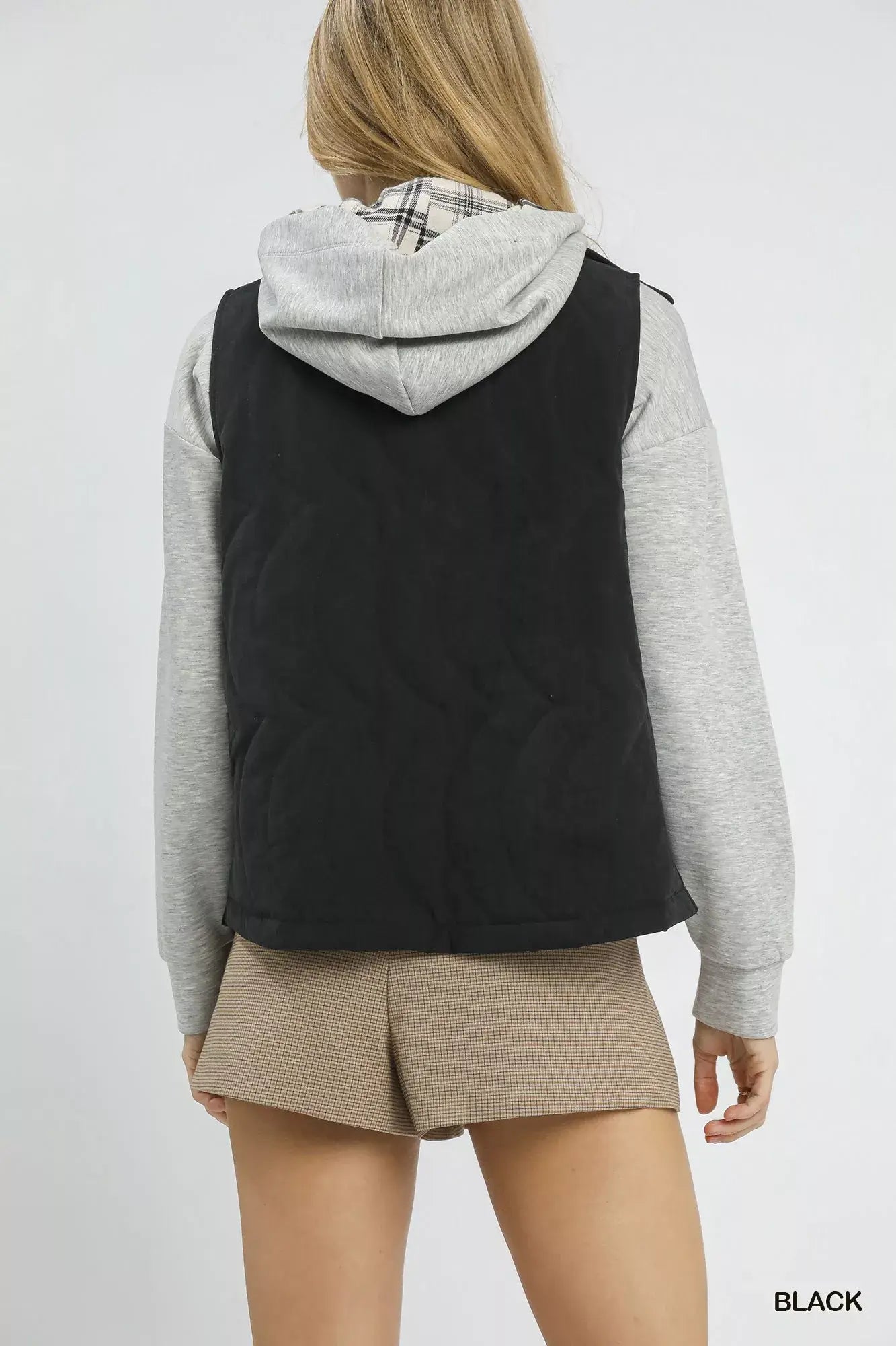 Umgee Quilted Embroidered Vest - Trendsi - Flyclothing LLC