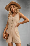 V-Neck Sleeveless Romper - Trendsi