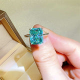 2 Carat 925 Sterling Silver Moissanite Rectangle Shape Ring - Trendsi - Flyclothing LLC