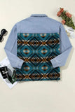 Pocketed Button Up Long Sleeve Denim Jacket - Trendsi - Flyclothing LLC