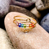 925 Sterling Silver Bead Wrap Ring - Trendsi