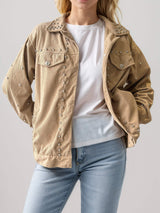 Studded Collared Neck Button Up Jacket - Trendsi - Flyclothing LLC