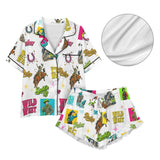 Baha Ranch The Last Roundup Western Rodeo Satin Pajama Set - Baha Ranch Western Wear - Flyclothing LLC