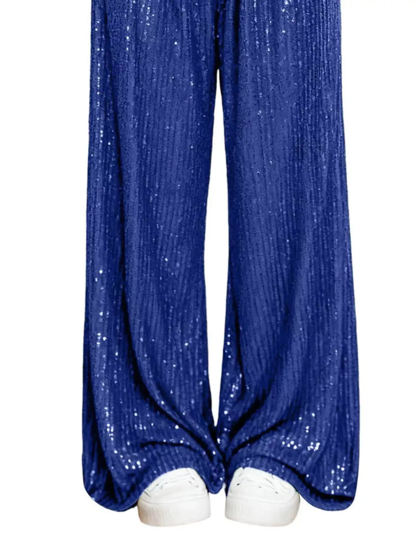 Sequin Wide-Leg Pants - Trendsi - Flyclothing LLC