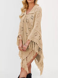 Fringe Openwork Knit Cover Up - Trendsi - Flyclothing LLC