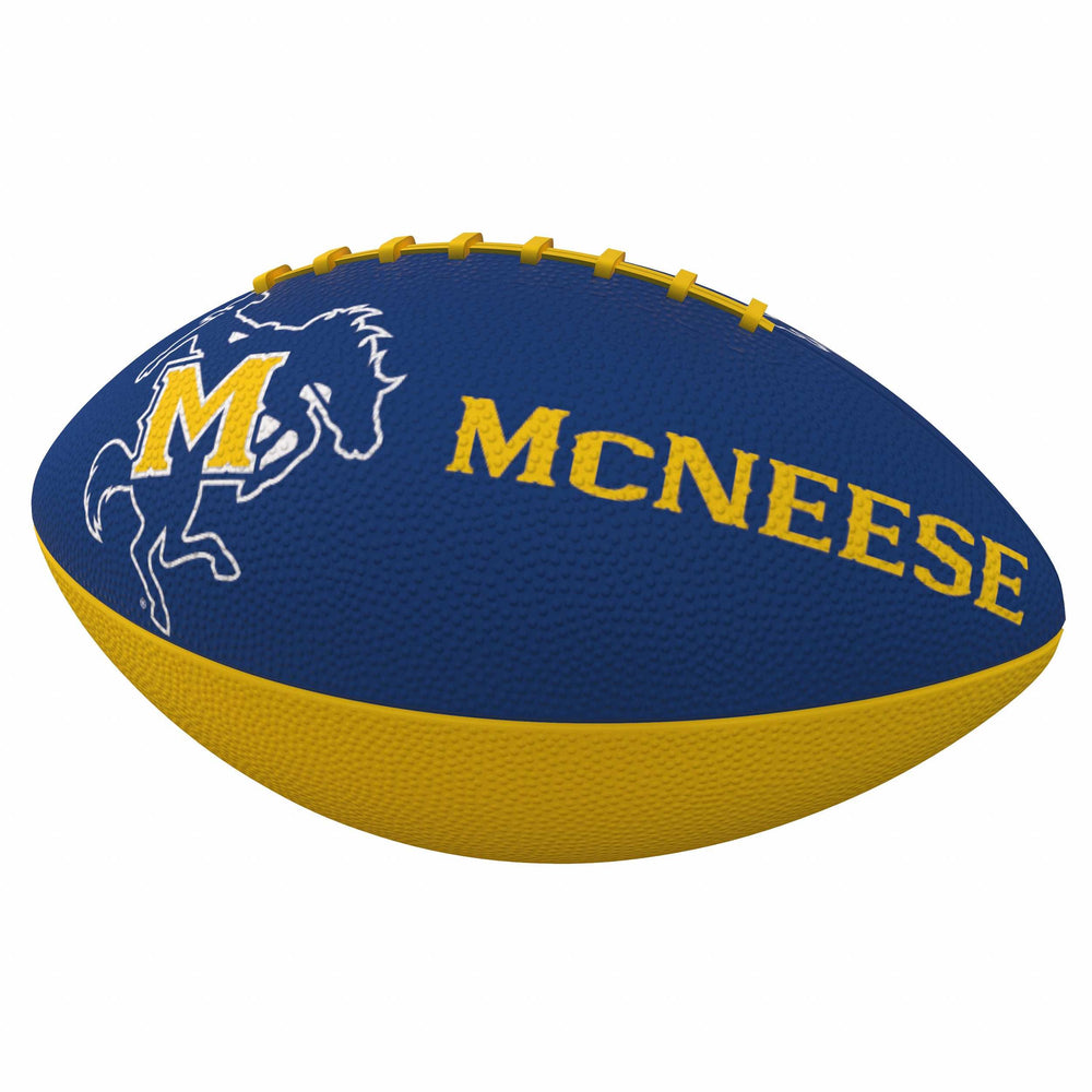 Mcneese State Combo Logo Junior-Size Rubber Football with Yellow Wdmk - Logo Brands - Flyclothing LLC