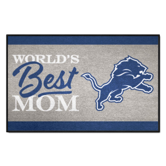 Detroit Lions World's Best Mom Starter Mat Accent Rug - 19in. x 30in. - Detroit Lions