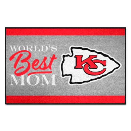 Kansas City Chiefs World's Best Mom Starter Mat Accent Rug - 19in. x 30in. - Kansas City Chiefs
