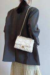 Raw Hem Denim Crossbody Bag - Trendsi