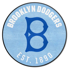 Brooklyn Dodgers Roundel Rug - 27in. Diameter 1944 Retro Logo - Brooklyn Dodgers