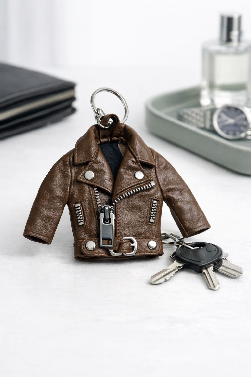Leather Jacket Key Chain