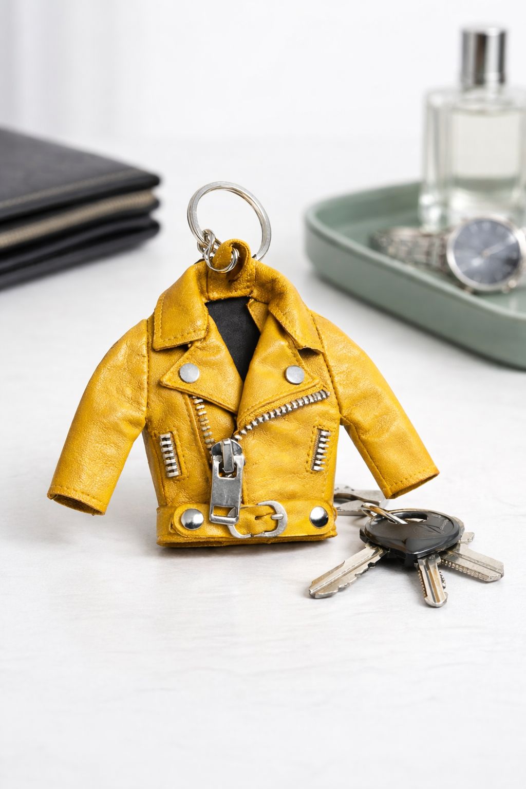 Leather Jacket Key Chain