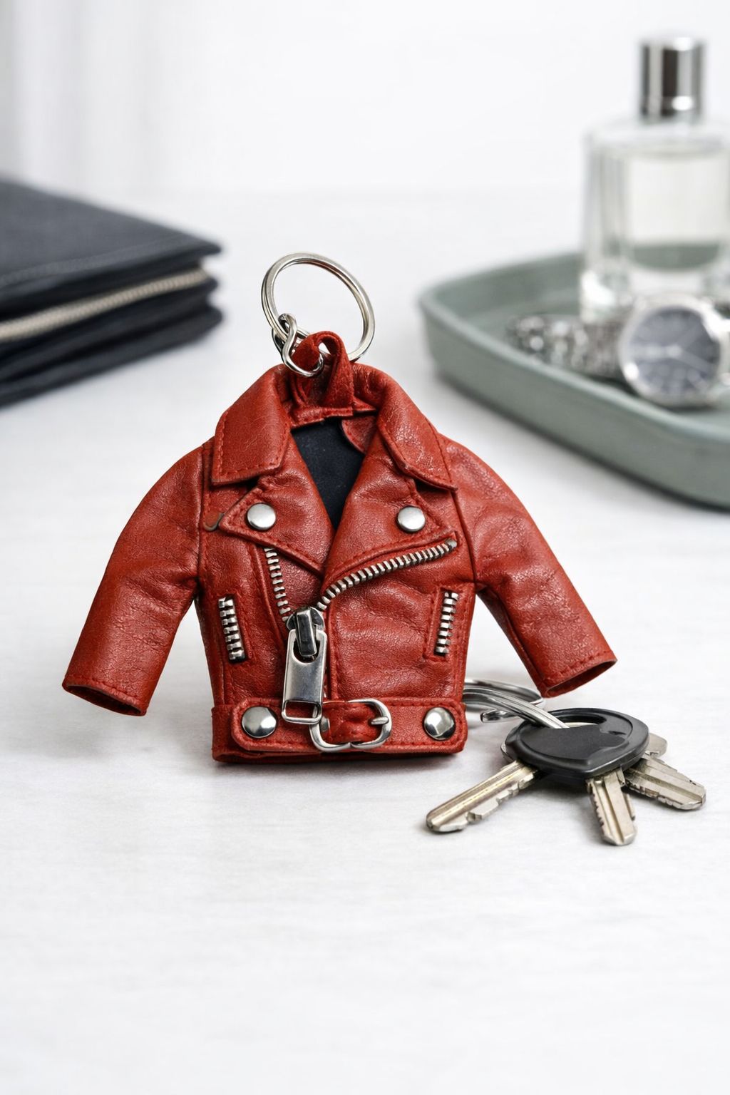Leather Jacket Key Chain