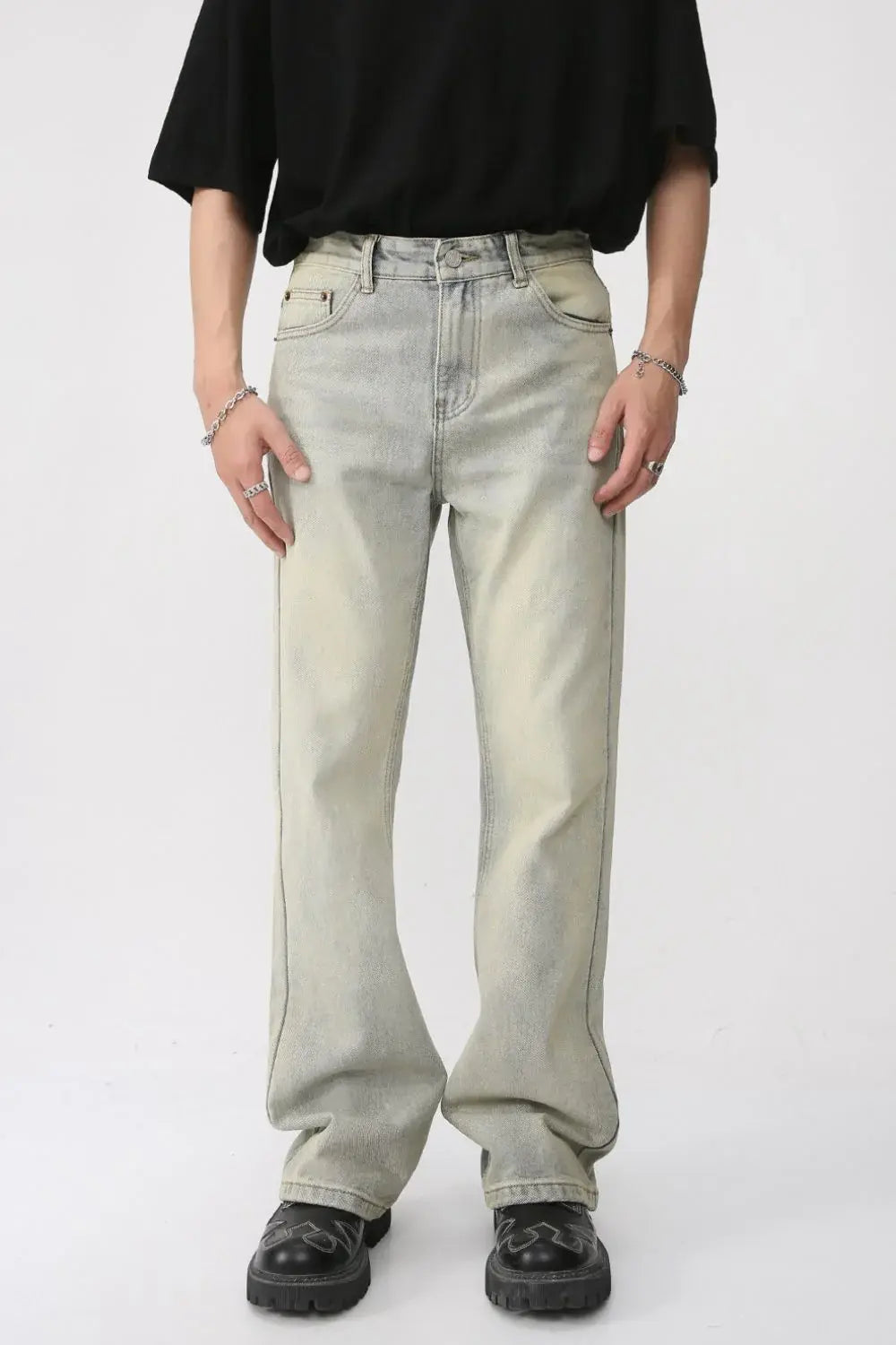Mid Rise Jeans with Pockets - Trendsi - Flyclothing LLC