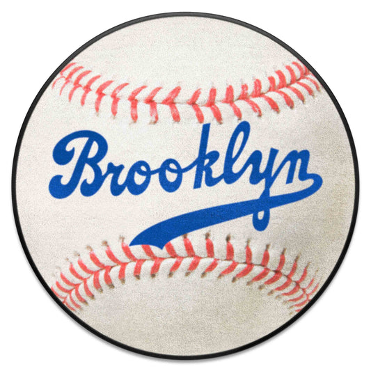 Brooklyn Dodgers Baseball Rug - 27in. Diameter 1944 Retro Logo - Brooklyn Dodgers