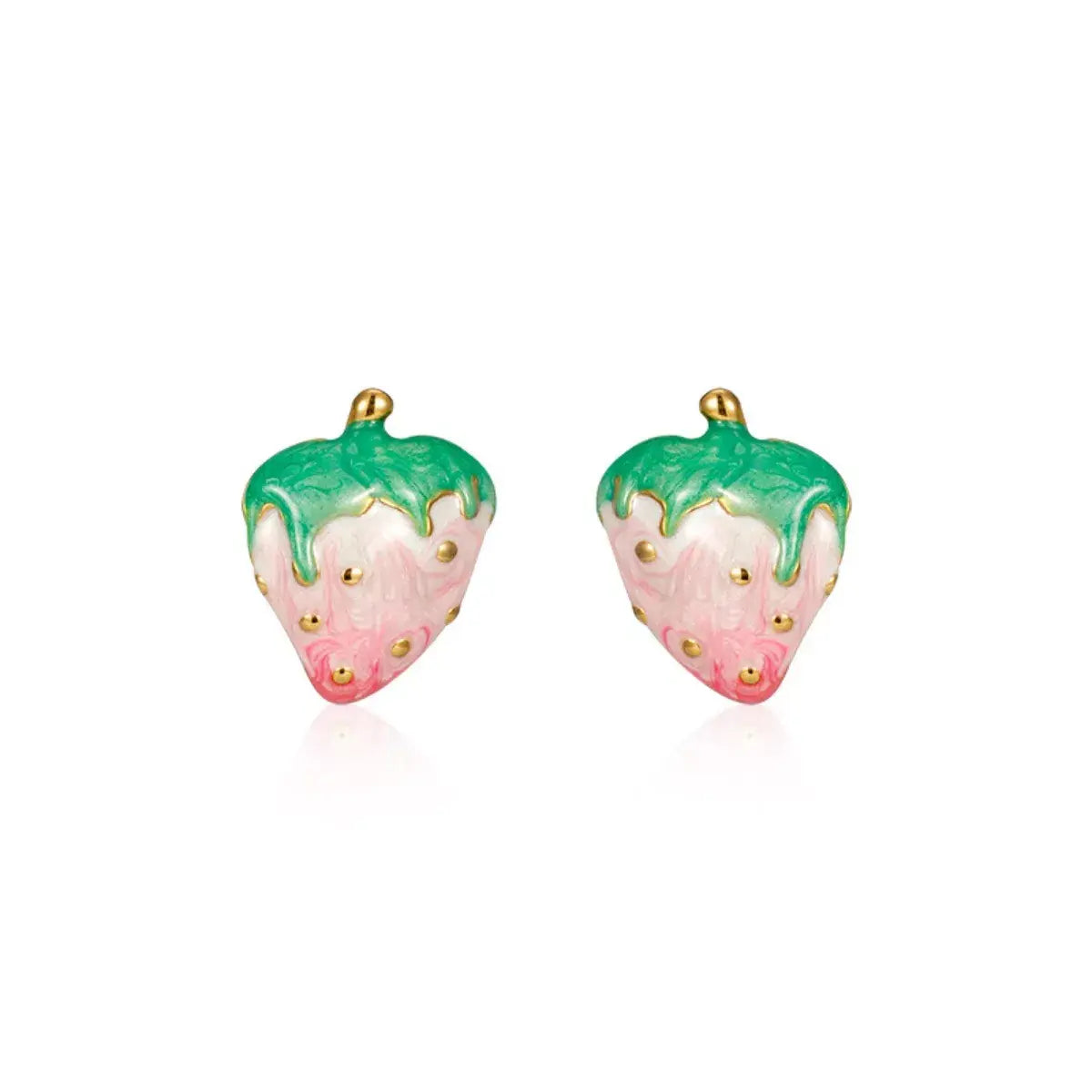 Colorful Strawberry Stud Earrings - Trendsi - Flyclothing LLC