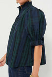 Puff Sleeve Frilled Trim Elegant Blouse - Trendsi - Flyclothing LLC