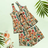 Baha Ranch Cactus and Boots Tankini Boy Shorts Swim Set - Baha Ranch Western Wear - Flyclothing LLC
