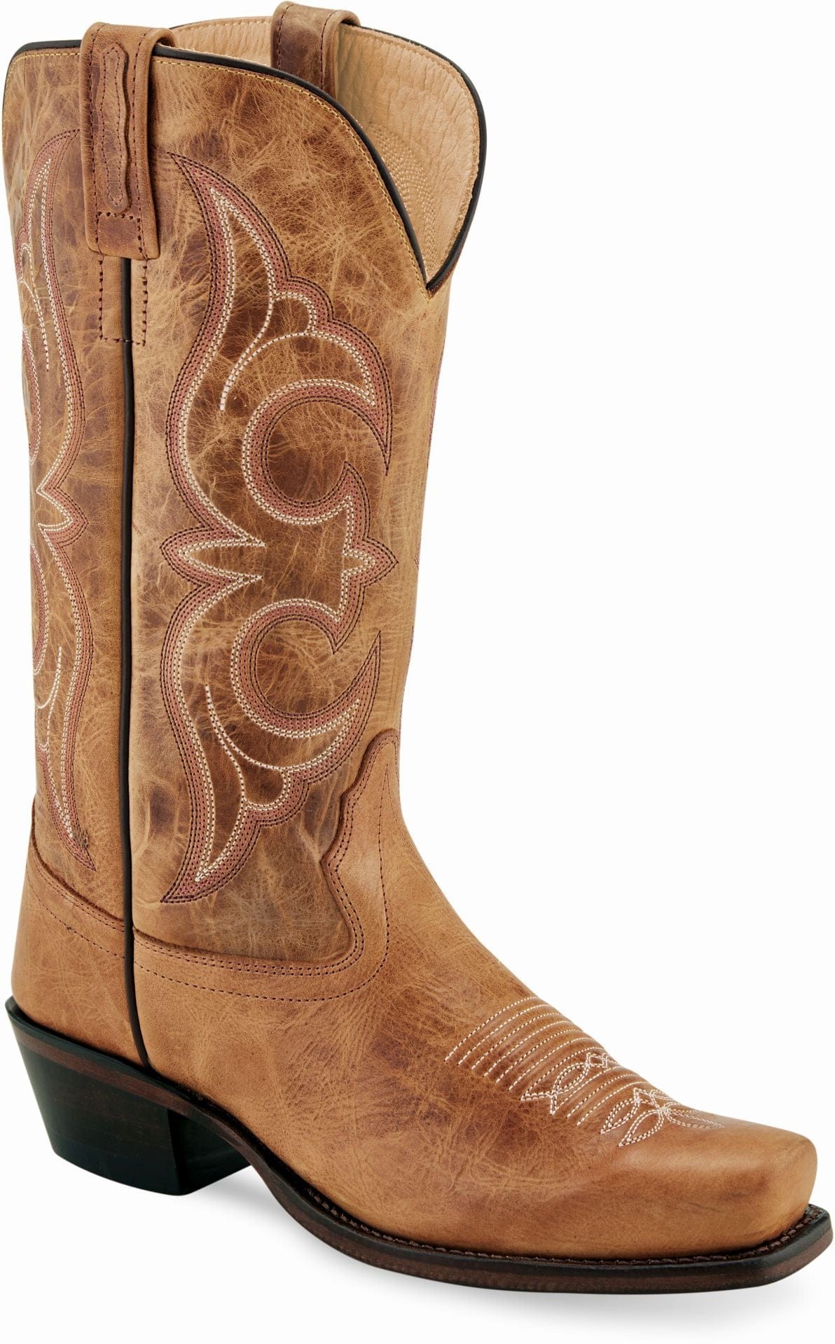 Old West Cactus Tan Women's Medium Square Toe Boots - Old West