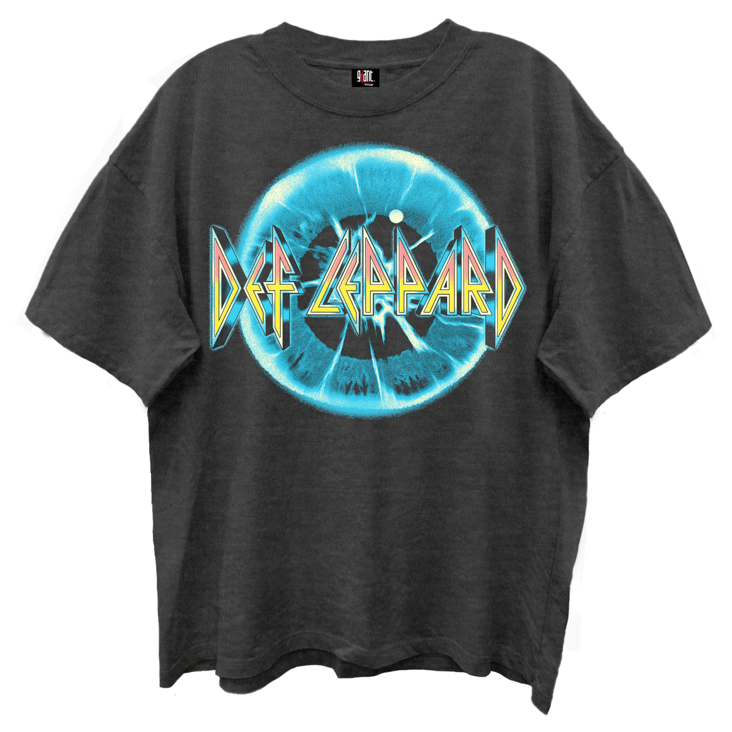 DEF LEPPARD ADRENALIZED LOGO GIANT VINTAGE/VINTAGE BLACK T-SHIRT