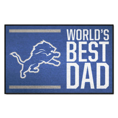 Detroit Lions Starter Mat Accent Rug - 19in. x 30in. World's Best Dad Starter Mat - Detroit Lions