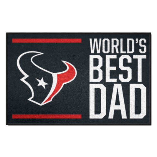 Houston Texans Starter Mat Accent Rug - 19in. x 30in. World's Best Dad Starter Mat - Houston Texans