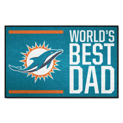 Miami Dolphins Starter Mat Accent Rug - 19in. x 30in. World's Best Dad Starter Mat - Miami Dolphins