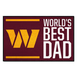 Washington Commanders Starter Mat Accent Rug - 19in. x 30in. World's Best Dad Starter Mat - Washington Commanders