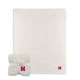 Nebraska Cable Knit Throw 50x60 - Logo Brands - Flyclothing LLC