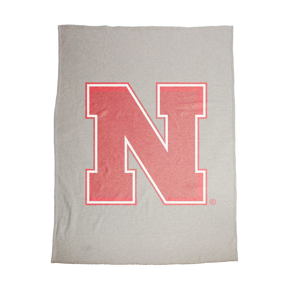 Nebraska Oversized Logo Sublimated Sweatshirt Blanket - Logo Brands - Flyclothing LLC