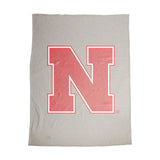 Nebraska Oversized Logo Sublimated Sweatshirt Blanket - Logo Brands - Flyclothing LLC