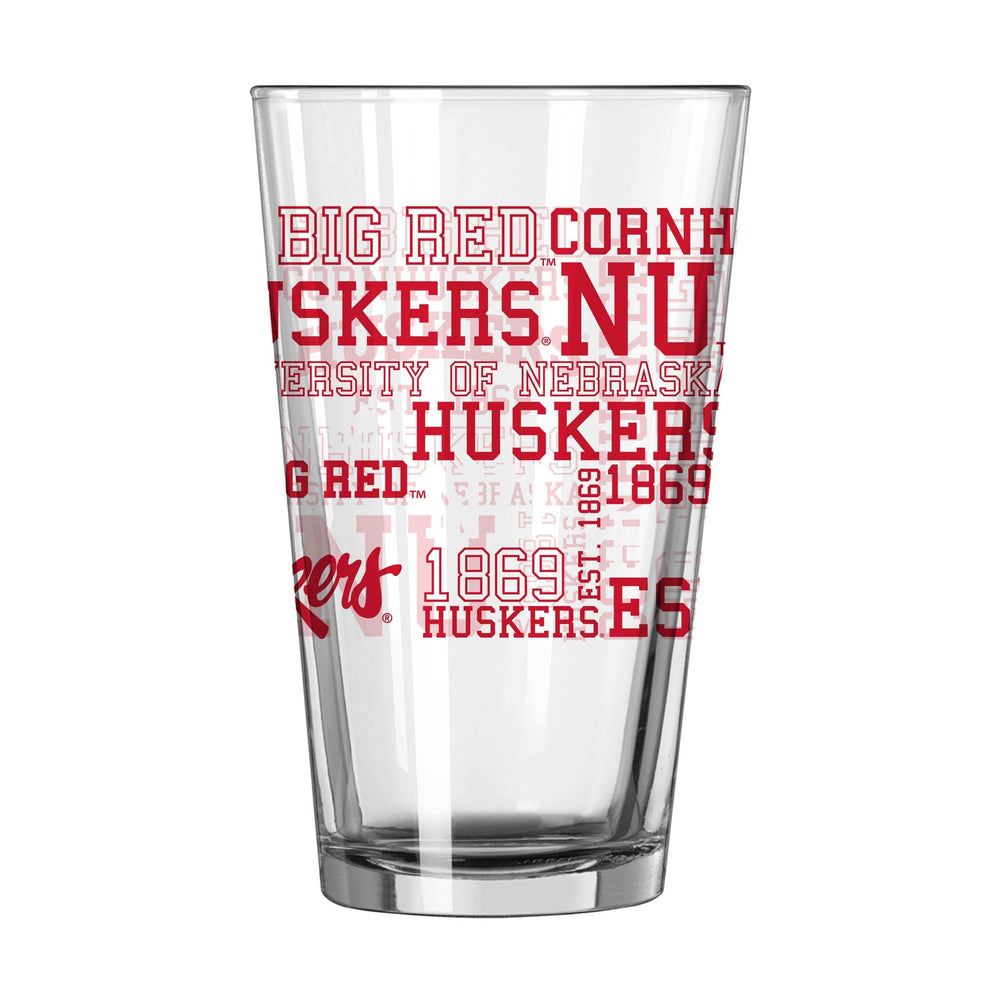 Nebraska 16oz Spirit Pint Glass - Logo Brands - Flyclothing LLC