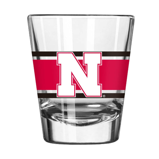 Nebraska 2oz Stripe Shot Glass - Logo Brands - Flyclothing LLC