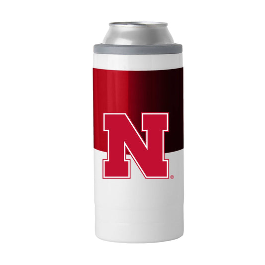 Nebraska 12oz Colorblock Slim Can Coolie - Logo Brands - Flyclothing LLC