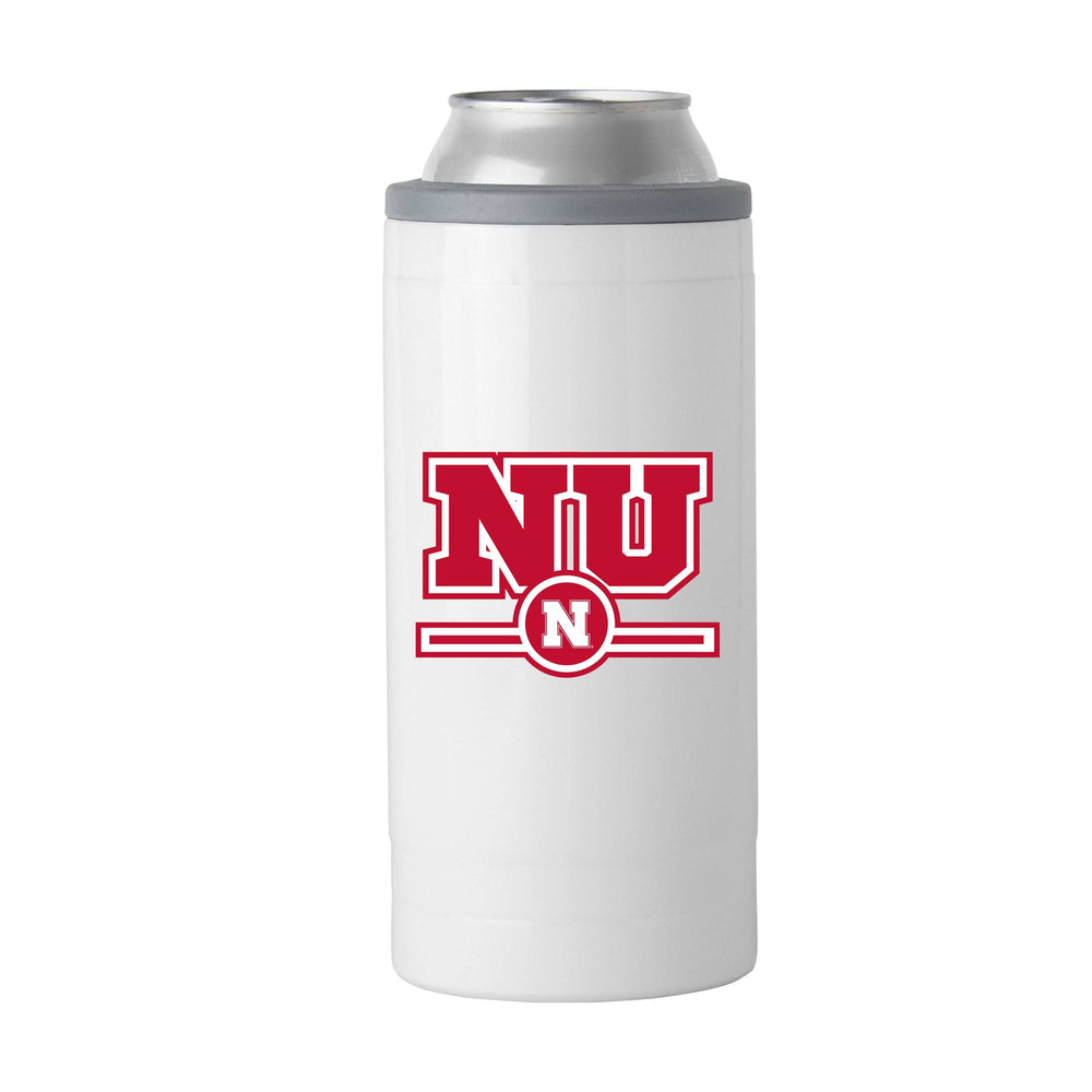 Nebraska Letterman 12 oz Slim Can Coolie - Logo Brands - Flyclothing LLC