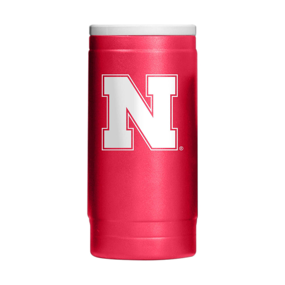 Nebraska Flipside Powder Coat Slim Can Coolie - Logo Brands - Flyclothing LLC