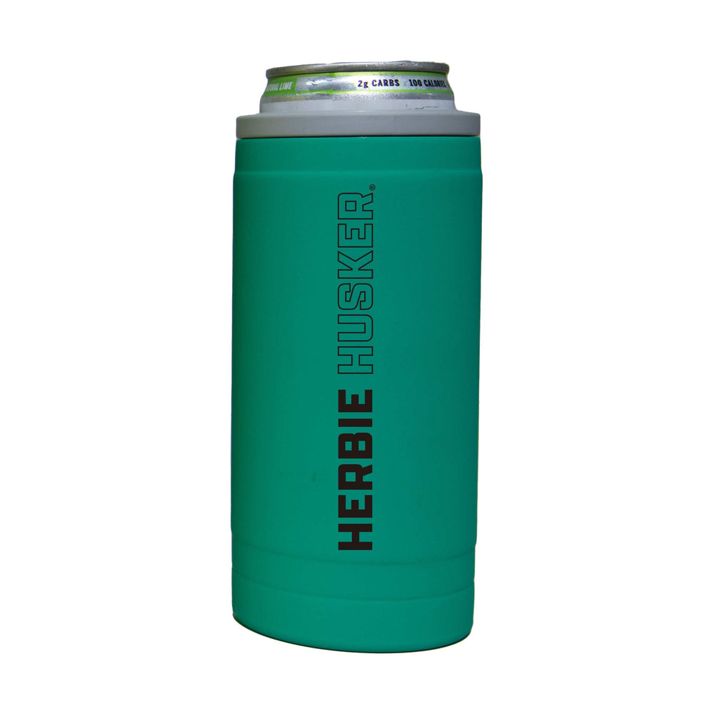 Nebraska 12oz Optic Stacked Soft Touch Slim Coolie - Logo Brands - Flyclothing LLC