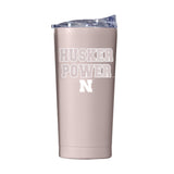 Nebraska 20oz Stencil Powder Coat Tumbler - Logo Brands - Flyclothing LLC
